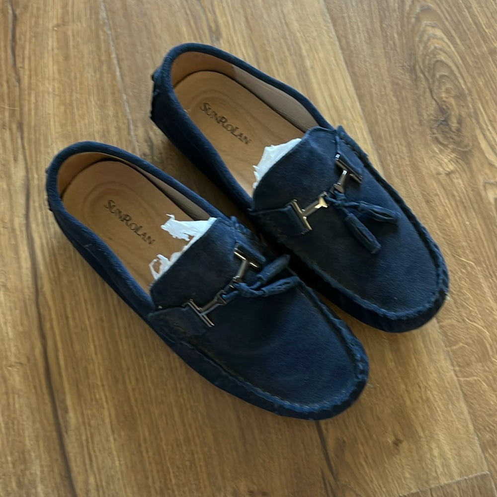 Men’s blue moccasins